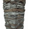 Faux Stone Column Wrap 36" - Grey Corner Detail